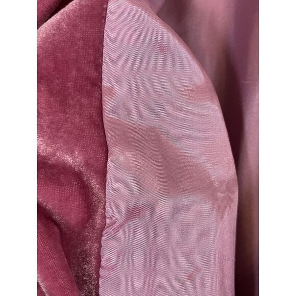 AGB Jacket 12 Pink Velvet Festive Crop Fairy Whimsical Holiday Neutral 80s Retro - Picture 8 of 15